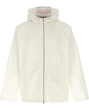 Gucci Nastro Web Wasserabweisende Jacke - Weiß
