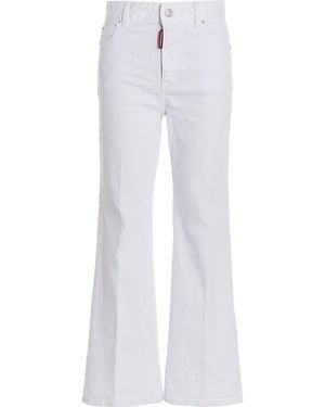 DSquared² 'super Flared Cropped' Jeans - White