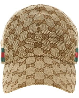 Gucci Gg Fabric Cap - Natural