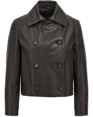 Brunello Cucinelli Techno Cotton Membraned Panama Crop Caban