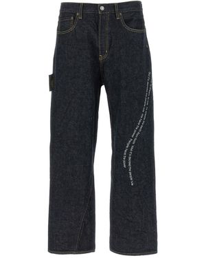 Undercover 'people Have The Power' Jeans - Blue