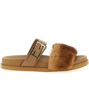 Fendi Feel' Pantoletten - Braun