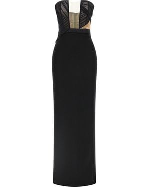 Nensi Dojaka 'corsetted Draped Maxi' Dress - Black