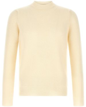 Zanone Gerippter Pullover - Weiß