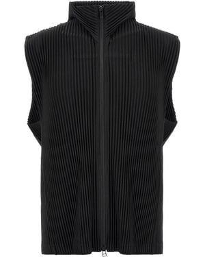 Homme Plissé Issey Miyake 'monthly Colors: April' Vest - Black