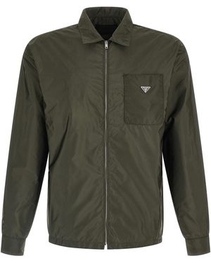 Prada Re-nylon Feather Shirt - Green