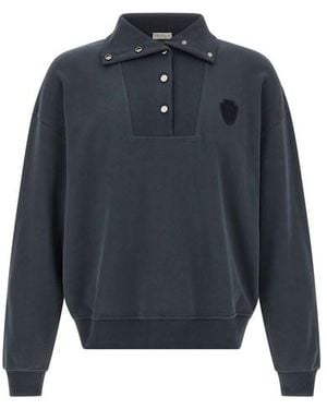 Brunello Cucinelli Felpa 'Smooth' - Blu