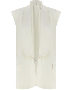 DI.LA3 PARI' Tuxedo Vest - White