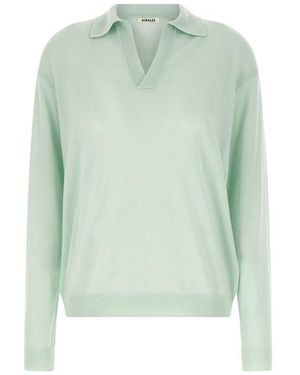 AURALEE Maglia cashmere seta - Verde