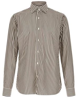 Borriello Camicia Righe - Marrone