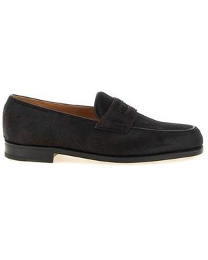 John Lobb Mocassino 'Lopez Bristle Hide' - Nero