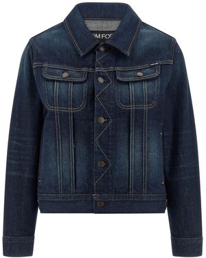 Tom Ford Japanese Denim Jacket - Blue