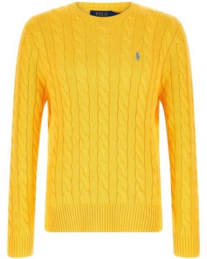 Polo Ralph Lauren Cotton Braided Jumper - Yellow