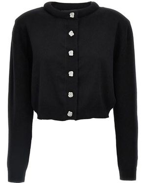 ROTATE BIRGER CHRISTENSEN Cardigan spalline - Nero