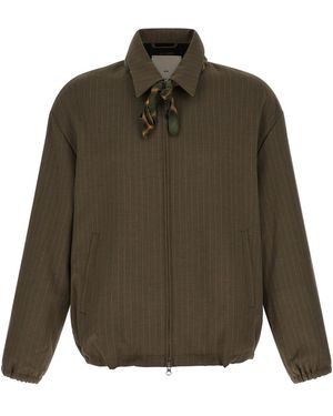 Song For The Mute 'slim Coach' Jacket - Green