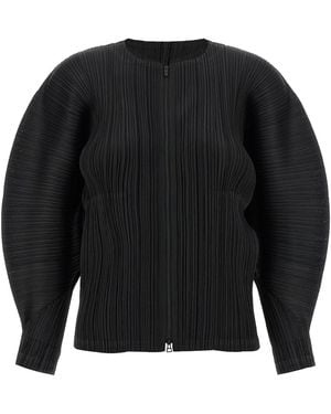 Pleats Please Issey Miyake 'monthly Colors: April' Jacket - Black