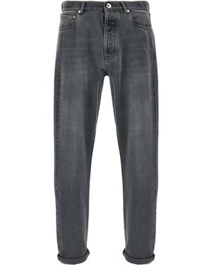Brunello Cucinelli Stückgefärbte Jeans - Grau