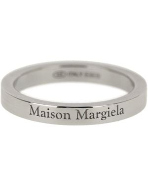 Maison Margiela Ring Mit Graviertem Logo - Grau