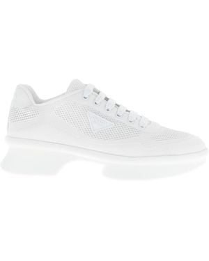 Prada Sneakers Aus Netzgewebe - Weiß