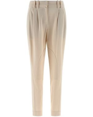 Brunello Cucinelli 'equestrian' Trousers - Natural