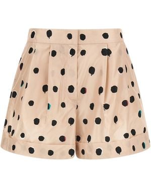 Fendi 'falena Dots' Shorts - Natural