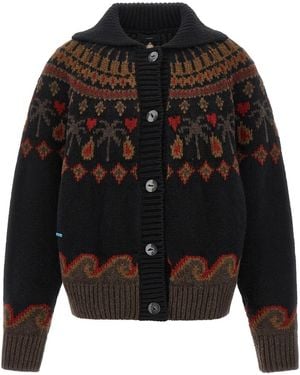 Alanui 'sweet Winter' Cardigan - Black
