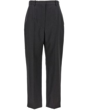 McQueen Mcqueen Pinstripe Trousers - Black