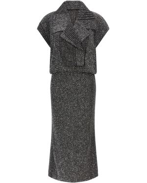 Missoni Sequin Zigzag Dress - Grey