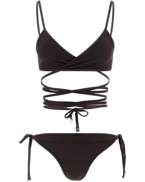 The Attico Bikini Con Laccetti Avvolgenti - Nero