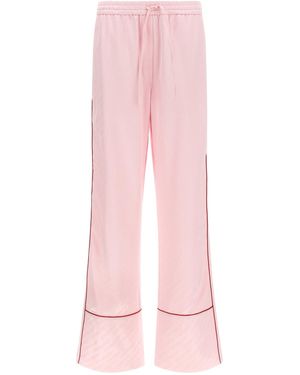Off-White c/o Virgil Abloh 'jacquard Satin Pajama' Trousers - Pink