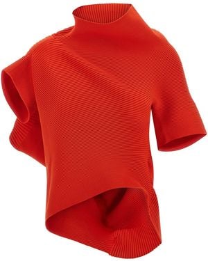 Issey Miyake 'life Form' Top - Red