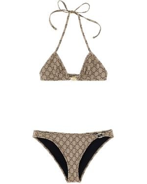 Gucci 'incrocio Gg' Bikini - Metallic