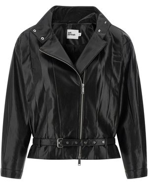 Self-Portrait Biker Jacket - Black