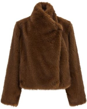 BB COUTURE 'farrah First' Eco-fur Coat - Brown
