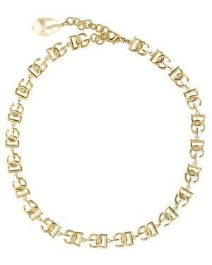 Dolce & Gabbana Multilogo Necklace - Metallic