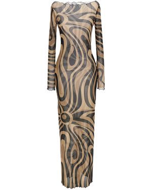 PUCCI Marble Dress - Brown