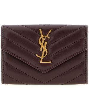 Saint Laurent 'envelope' Small Wallet - Purple