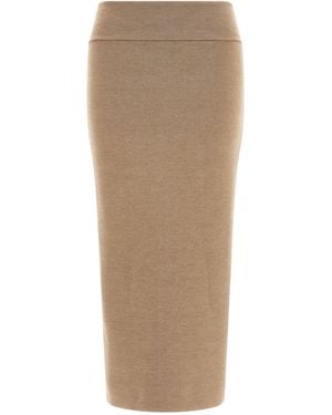 Jacquemus 'la Jupe Maille Doppio' Skirt - Natural