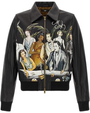 Amiri 'Bar Scene' Bomber Jacket - Black