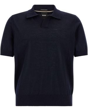 BOSS 'h-lantoni' Polo Shirt - Blue