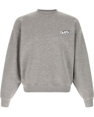 Autry Logo Print Embroidery Sweatshirt - Grey