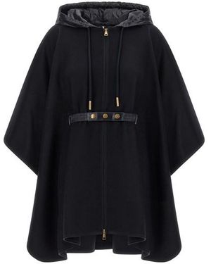 Moncler Mantella Bimateriale - Nero