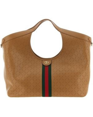 Gucci Shopping Giglio' Grande - Marrone