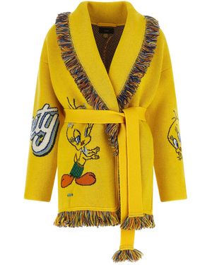 Alanui X Looney Tunes Cardigan "Hula Tweety" - Gelb