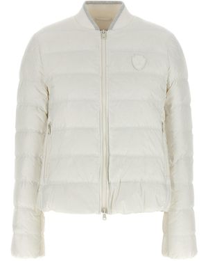 Brunello Cucinelli Heraldic Coat Of Arms Down Jacket - White