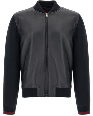 Gucci Bomber Jacket With Tassel And Jumper - Black