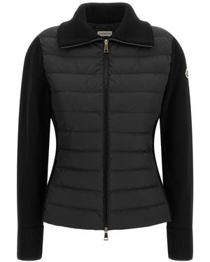 Moncler Gefütterter Wollcardigan - Schwarz