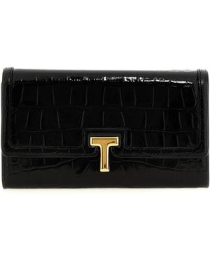 Tom Ford Wallet On Chain Logo - Black