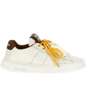 Miu Miu Sneakers Mit Logo - Gelb