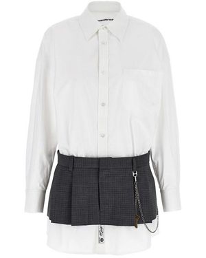 Alexander Wang 'pre-styled Shirt Dress W Chain' Dress - White